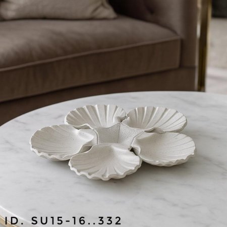 صحن مكسرات صدفة حجر